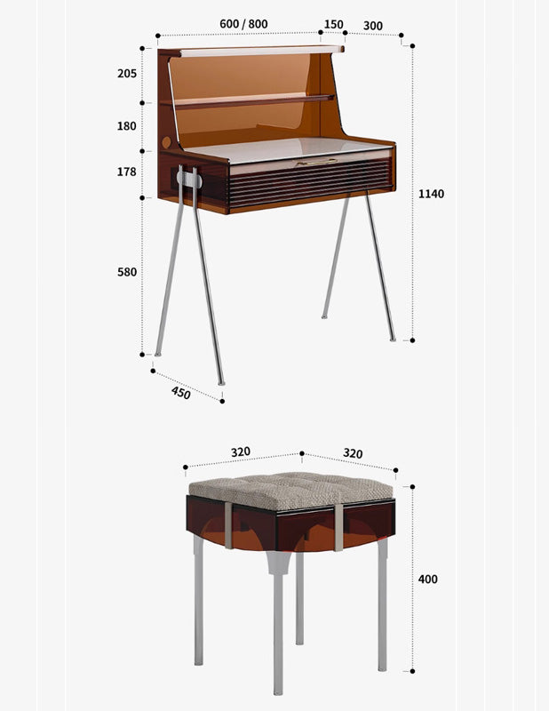 Acrylic Creative Dressing Table Set #AFUS2507005